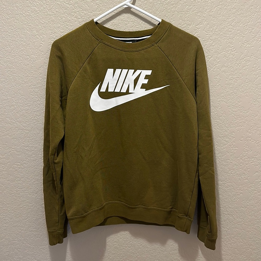 Nike Olive Green Crew Neck Sweatshirt